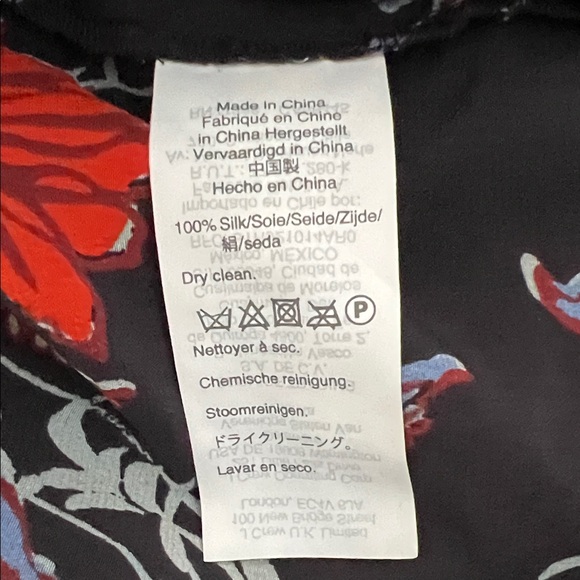 Madewell Women's Silk Smocked Sleeve Floral Wrap Top Size S - Picture 11 of 14